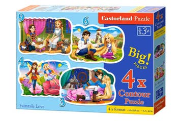 4 Delige puzzel set Sprookjesachtige liefde Castorland B-..., Ophalen of Verzenden, Nieuw, Overige typen