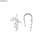 Zilveren kleine puffy takjes oorhangers, Verzenden, Nieuw, Zilver