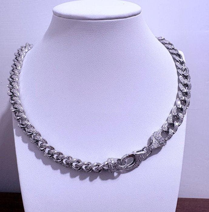 Zonder minimumprijs - Halsketting Zilver Saffier - Grumetta, Sieraden, Tassen en Uiterlijk, Kettingen