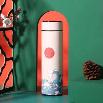 Chinese Thermosfles met Display – RVS Warm/Koud, Verzenden, Nieuw