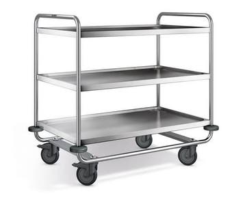 RVS serveerwagen | 3 plateaus | 110x70x101 cm B.PRO, Verzenden, Nieuw in verpakking