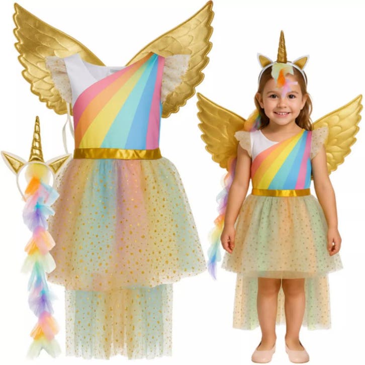 Kruzzel Unicorn / eenhoornkostuum 122128 cm – jurk, vle, Kinderen en Baby's, Speelgoed | Overig, Nieuw, Ophalen of Verzenden