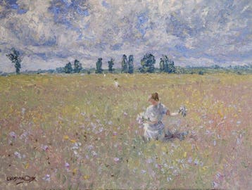 Chris van Dijk (1952) - Paysage près de Dijon