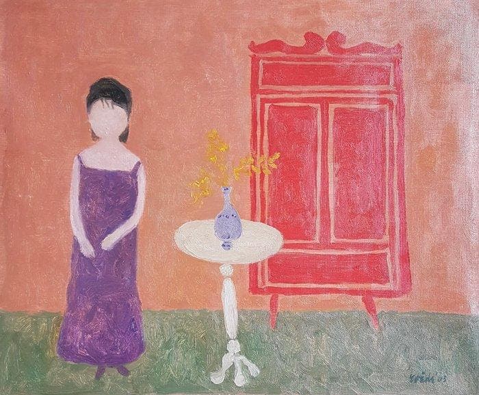 Jan Roede (1914-2007) - Waiting voor de date, Antiek en Kunst, Kunst | Schilderijen | Modern