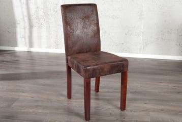 Edele koloniale stoel GENUA sigaarbruin vintage look grenen, Ophalen of Verzenden, Nieuw