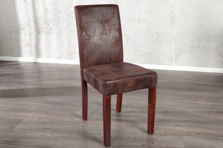 Edele koloniale stoel GENUA sigaarbruin vintage look grenen, Huis en Inrichting, Stoelen, Ophalen of Verzenden