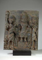 Een bronzen beeld. - Plaquette - Benin - Nigeria
