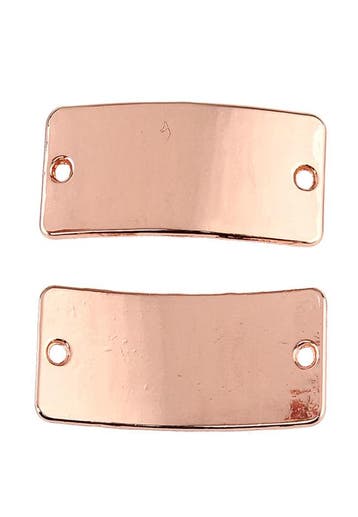 2 x metalen naamlabel tussenzetsels rechthoek 30x15mm ros..., Ophalen of Verzenden, Nieuw, Tussenstuk of Tussenkraal