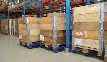 Kongamek pallettrolley voor Europallet  -  Blauw  -  Staal, Verzenden