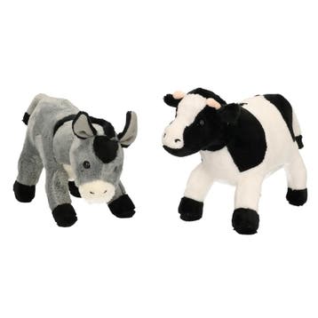 Cornelissen boerderijdieren knuffelset - koe en ezel, Verzenden, Nieuw