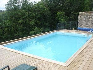 Gardipool QUARTOO 3,00 x 5,00 x 1,33 m - hardhouten rand, Ophalen of Verzenden, Nieuw