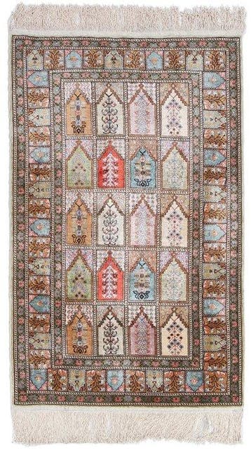 Zuiver zijden Turks Kayseri tapijt met mihrab-ontwerp -, Huis en Inrichting, Stoffering | Tapijten en Kleden, Nieuw