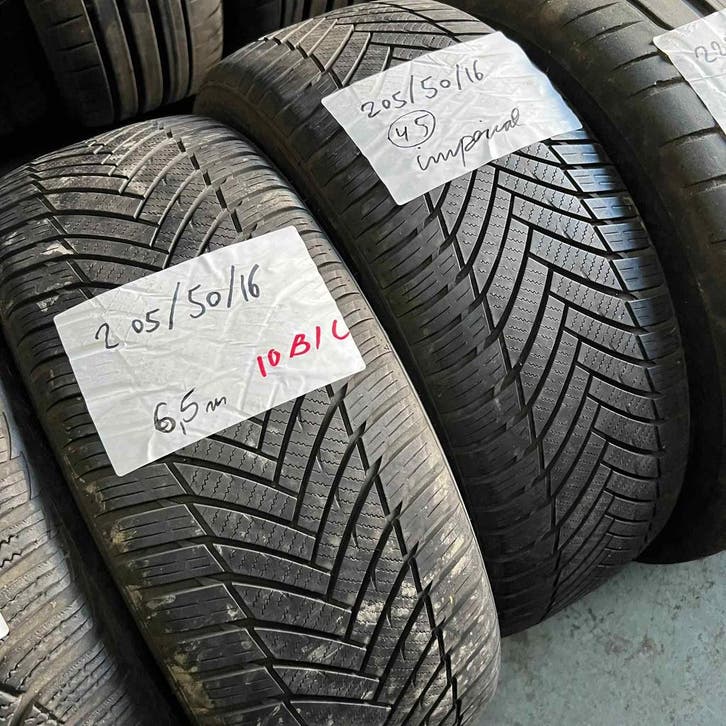 2 x Imperial 205-50-16 4 Seizoenbanden 6,5mm, Auto-onderdelen, Banden en Velgen, 16 inch, All Season, 205 mm, Personenwagen, Gebruikt