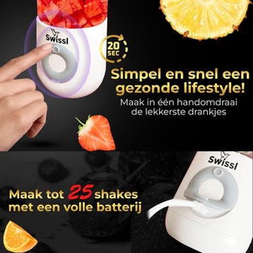 Blender To Go Swissl Draadloze Smoothie Maker - Draagbare, Ophalen of Verzenden, Zo goed als nieuw