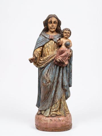 sculptuur, Madonna con Bambino - Fine XVIII / XIX Secolo -