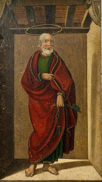 Scuola Lombarda (XV) - San Pietro Apostolo, Antiek en Kunst