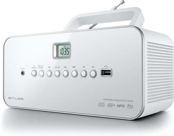 Muse M-28RDW - Draagbare radio/CD-/MP3-speler met USB, wit, Verzenden, Nieuw