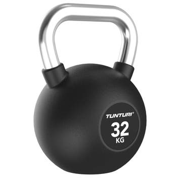 Tunturi Platinum Rubber Kettlebell - 32kg, Sport en Fitness, Fitnessmaterialen, Verzenden, Nieuw