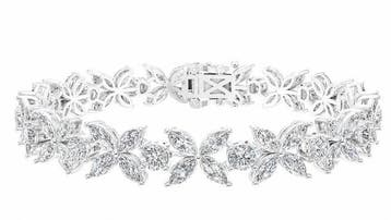 Armband - 14 karaat Witgoud - 9.87ct. tw. Diamant, Nieuw