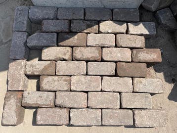 Oude gebakken Keiformaten Doesburg Rood Paars, KF,, Tuin en Terras, Ophalen of Verzenden, Nieuw, Keramiek, Klinkers