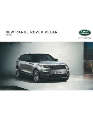2018 RANGE ROVER VELAR BROCHURE ENGELS, Nieuw, Author