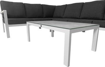 Mondial Living® Stanford Loungeset Wit, 6 zitplaatsen, Ophalen of Verzenden, Loungeset, Nieuw