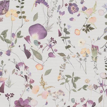 Profhome 397462-GU Bloemen behang floral mat purper groen, Verzenden