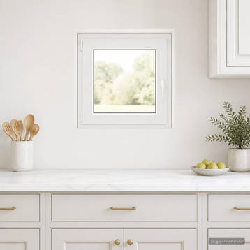 vidaXL Kleur binnenkant kelderraam Wit RISOR 60 x 50 cm, Doe-het-zelf en Verbouw, Verzenden, Nieuw