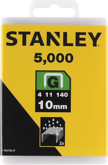 Stanley nietjes 10 mm type G 5000 stuks, Verzenden, Nieuw