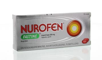 Nurofen Fastine liquid capsules 200 mg - 10 stuks, Verzenden, Nieuw