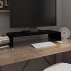 vidaXL Tv-meubel/monitorverhoger zwart 70x30x13 cm glas, Huis en Inrichting, Verzenden, Nieuw, 50 tot 100 cm, Glas