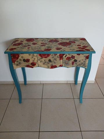 Kast - Hout, Textiel - Gerestyld ladenkast
