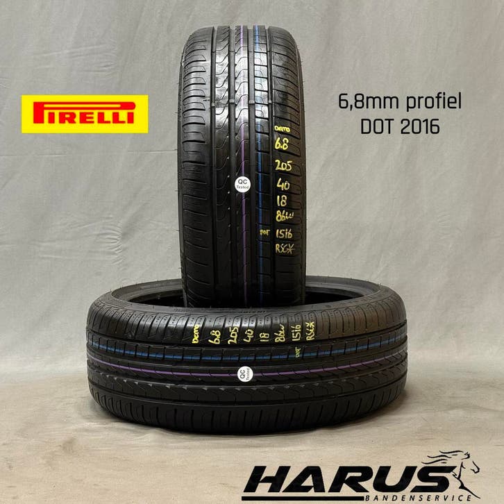 205/40/18 86W (*) RSC Pirelli zomerbanden demo 6,8mm 2X, Auto-onderdelen, Banden en Velgen, 18 inch, Erkend duurzaam, Zomerbanden