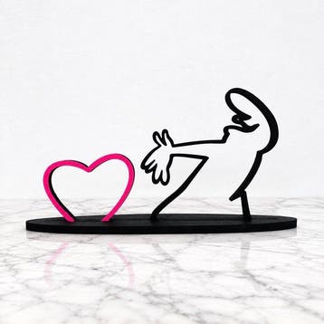 AIIROH - Linea Heart XXL Glitter - Sculpture bois