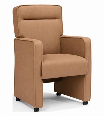 Eetkamerstoel Maine - eetkamerstoelen - Cognac, Nieuw, Stof