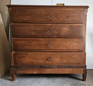 Exceptional French Louis-Philippe Walnut Commode – Two-Part