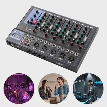Professionele 7-Kanaals Audio Mixer voor DJ's, Live Studio &, Muziek en Instrumenten, Dj-sets en Draaitafels, Verzenden, Nieuw