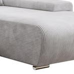 Sofa Iseo - Rechts - Met slaapfunctie - Lichtgrijs, Verzenden, Nieuw