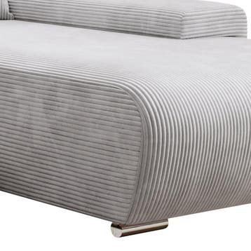 Sofa Iseo - Rechts - Met slaapfunctie - Lichtgrijs, Huis en Inrichting, Verzenden, Nieuw