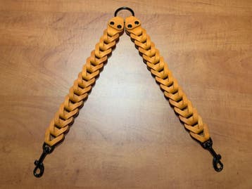 Leren duo honden riem Orange, Ophalen of Verzenden, Nieuw