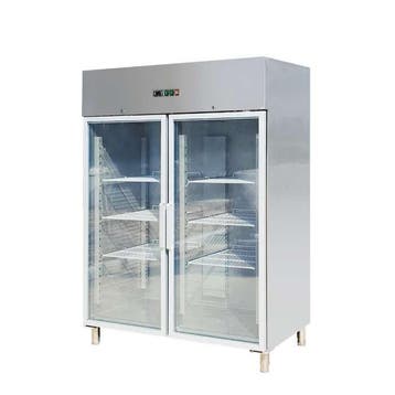 RVS vriezer met glazen deuren GN2/1 1400-1333 Liter, Witgoed en Apparatuur, Vriezers en Diepvrieskisten, Ophalen of Verzenden