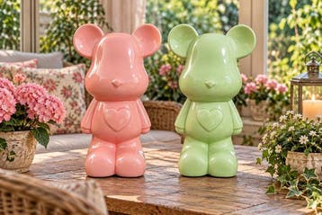Beeld, design teddy bear - 27 cm - polyresin