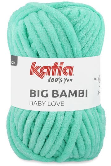 Katia Big Bambi - 105 mintgroen - XXL Chenille Garen, Hobby en Vrije tijd, Breien en Haken, Ophalen of Verzenden, Nieuw