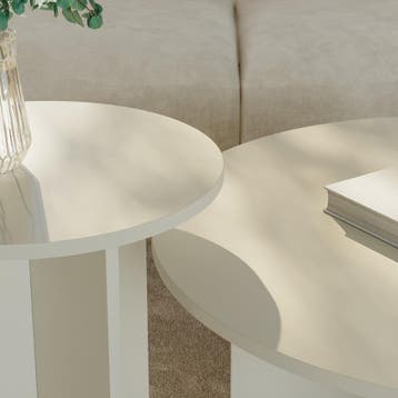 Salontafel Verummetka set van 2 havermout [en.casa], Verzenden, Nieuw