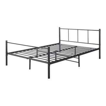 Metalen bedframe Hercules incl. bedbodem 140x200 cm zwart, Verzenden, Nieuw