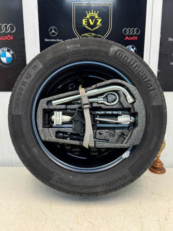 Reservewiel met Krikset VW Polo V 6R bj.2013 6R0601027 5x100, Auto-onderdelen, Gebruikt, 15 inch, Banden en Velgen, 185 mm