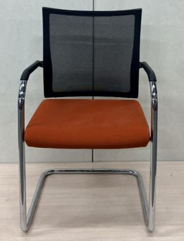 Sledestoel Ember Orange - Girsberger vergaderstoel (Zwart), Huis en Inrichting, Ophalen of Verzenden, Gebruikt