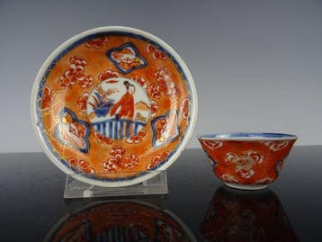 Kop en schotel - Porselein - Kangxi 1662-1722