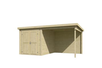 Outdoor Life Blokhut Finn Vurenhout Onbehandeld 450 x 250 cm, Tuin en Terras, Nieuw