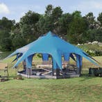 vidaXL Gezinstent Blauw 5-persoons 185T Polyester met PU, Caravans en Kamperen, Tenten, Verzenden, Nieuw